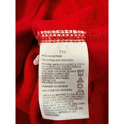 Nautica Mens XXL Red Crewneck Sweatshirt Fleece Pullover J-Class Logo V-Stitch image 5