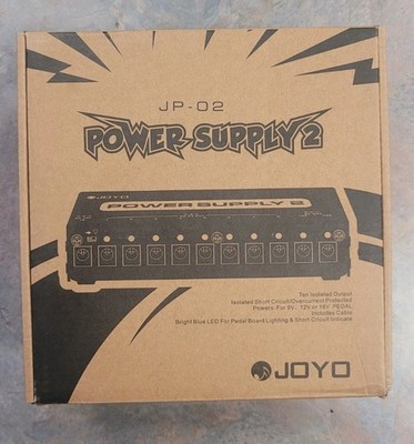 JOYO JP-02 Guitar Pedal Power Supply 10 Isolated DC Outputs w/ Cables