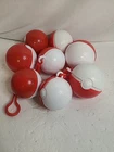 Vintage Pokemon Toy Lot Of  8 Burger King Figures Plush Toy's W/ Pokeballs