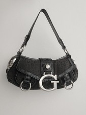 Guess Vintage Y2K Umhängetasche Schwarz Mono...