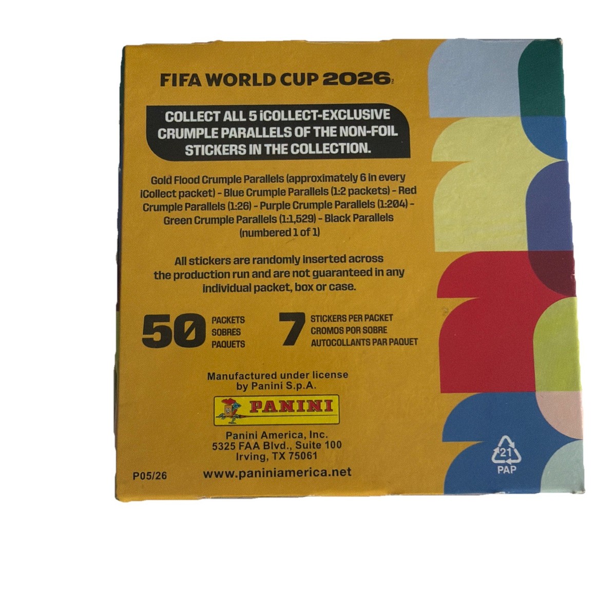 2026 Panini FIFA World Cup Sticker Box Gold Online Exclusive