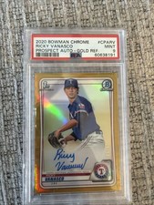 2020 Bowman Chrome Prospect Autographs Ricky Vanasco Gold 25/50 PSA 9 Rookie
