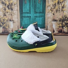 Buddy The Elf  Crocs Fleece Lined Green Christmas Clogs Men's Sz 5, Women's 7
