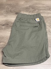 Carhartt Force Ripstop Work Shorts Womens Sz Medium 8-10 Green Stretch