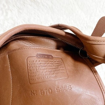 Old Coach 9966 Vintage Ergo Shoulder Bag Brown Glove Tan Leather Crossbody