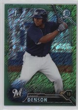 2016 Bowman Chrome Prospects Green Shimmer Refractor 40/99 David Denson e5r