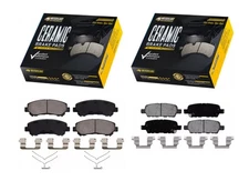 Front Rear Ceramic Brake Pads Kit for 2009 - 2014 2016 - 2019 Nissan Maxima 3.5L
