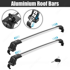 Car Roof Rack Bars 43.3" Universal Lockable Aluminium No Rail Anti Theft Carrier