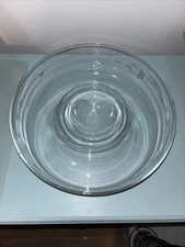 Princess House Heritage Crystal Chip and Dip Bowl Server Vintage