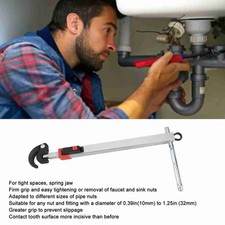 Basin Wrench Rigid Extendable Faucet Installation Tool Under Sink Telescoping