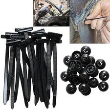 Heavy Duty Self-Locking Nylon Universal Cable Tie Buckle Kit, Push Mount Zip ...