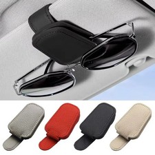 Magnetic Leather Sunglasses Holder for Car Sun Visor Eyeglass Hanger Clip USA