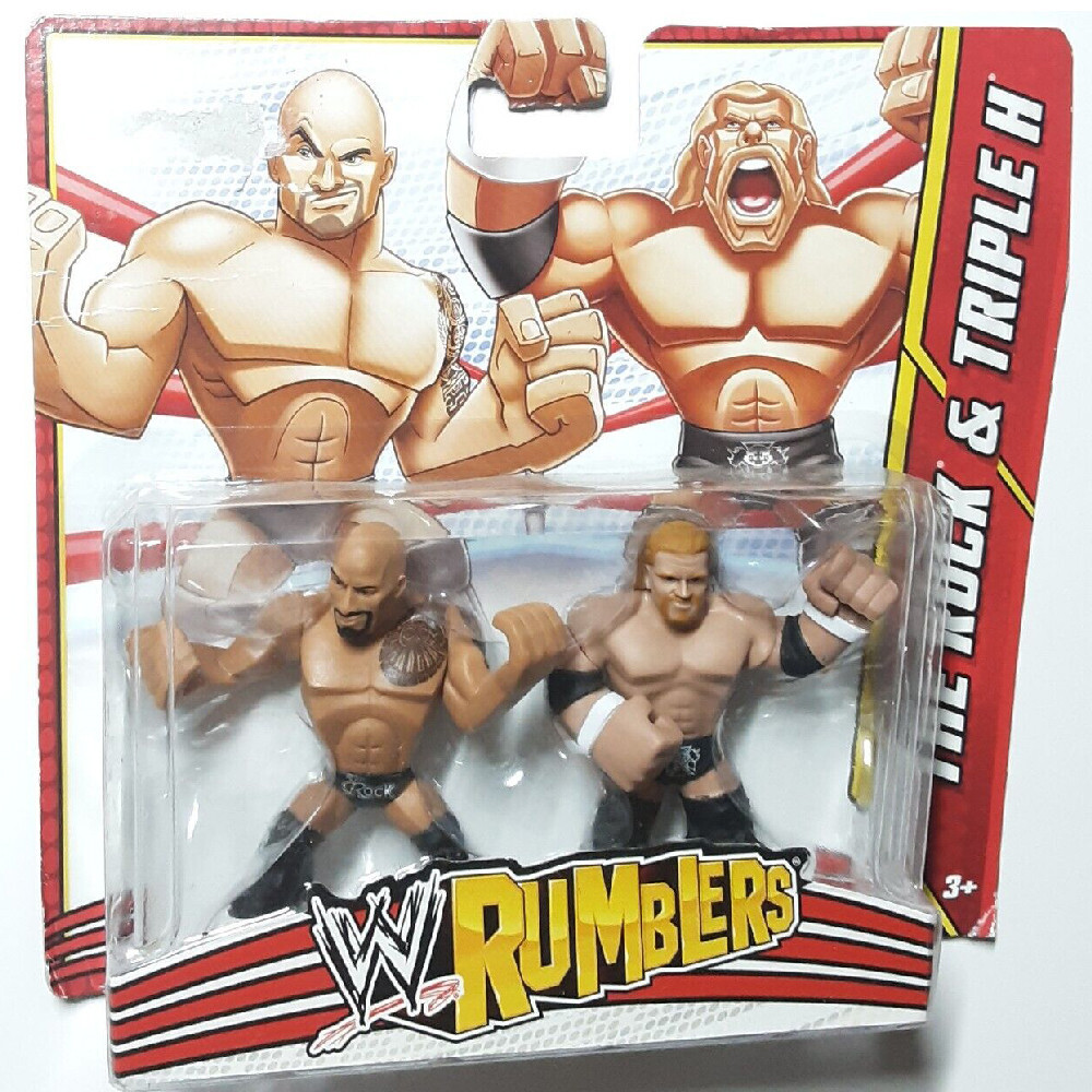 Set Of 15 Officially Licenced WWE Wrestler Rumblers Wrestling Figures Featuring 15 Random Wrestler Figures With No Duplicates