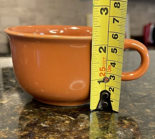Set Of 4 Dansk Cups And Saucers 6 Oz Mesa Terracotta Rust Brown White Trim Japan - Picture 15 of 15