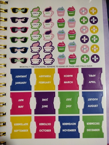 Creative Planner 12 Month Format Stickers & Storage Pockets *Make Today Amazing - Picture 14 of 19