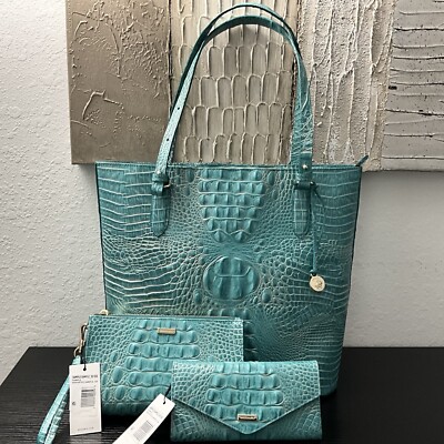Brahmin Ezra - Daisy & Veronica (Sample Set) MERMAID GREEN MELBOURNE W/Eyes NWT