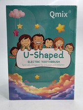 U-SHAPED KIDS AUTOMATIC ELECTRIC TOOTHBRUSH BY QMIX AGES 2-6 VOICE INTERACTION