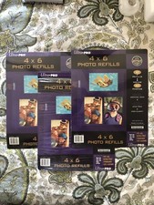 3- ULTRA PRO 4X6 Photo Refills 8.5"x11" Pages: 10 Pages Holds 60 Photos Sealed