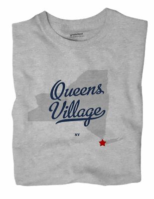 Queens Village New York NY T-Shirt Queens MAP