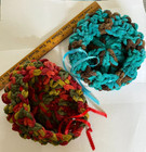 Lot of 2, Crochet Hair Bun Cover, Snood, Bun Holder XL with ribbon ties — photo 2