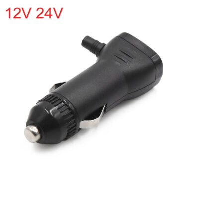 Black 12V 24V Car Cigarette Lighter Socket On Off Switch Plug Connector  Adaptor