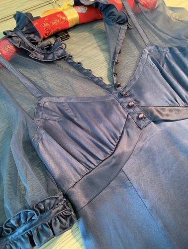 Marc Jacobs Silk A-Line Dress Blue 