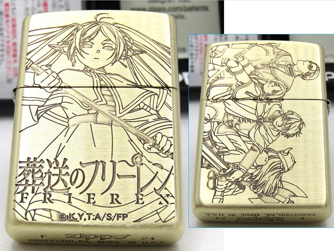 Frieren Beyond Journey's End Gold Regular Case Japan Zippo Oil