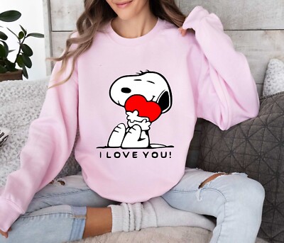 Snoopy Love Sweatshirt,Snoopy Valentine's Day Snoopy Sweatshirt, Valentine Gift