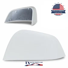 For 2020-2024 TESLA MODEL Y Left Side Mirror Cover Cap White Skull Driver Side