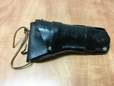 Vintage BRAUER BROS. Black Leather RH HOLSTER 8" L