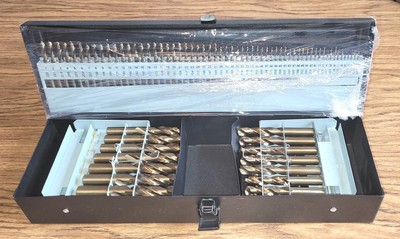HERTEL 115 PIECE COBALT SCREW MACHINE DRILL BIT SET 1/16''-1/2'' 1-60 A-Z