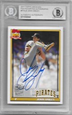 John Smiley Signed 2017 Topps Archives Card Pittsburgh Pirates Fan Favorites BAS