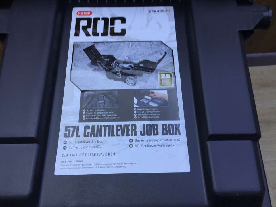 Keter 17203037 Werkzeugkasten auf Rädern JOB BOX 57L Schwarz, I28155 eBay