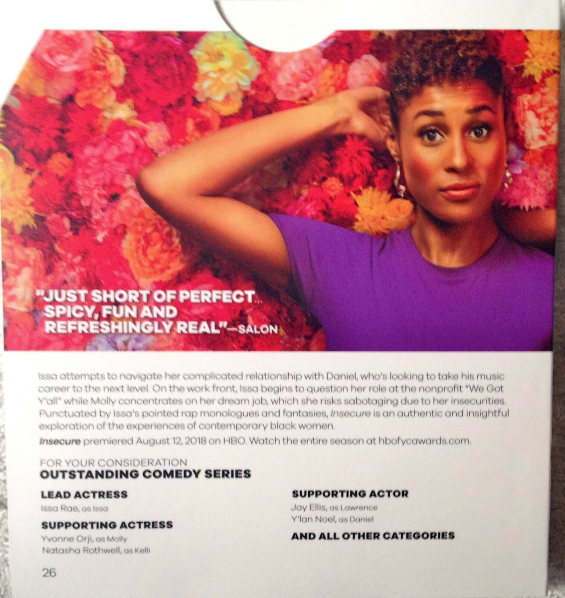 INSECURE Issa Rae Yvonne Orji HBO EMMY AWARD FYC DVD Episodes