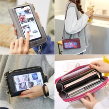 Womens Cell Phone Purse Wallet Handbag Case Shoulder Bag Cross Body Slim RFID