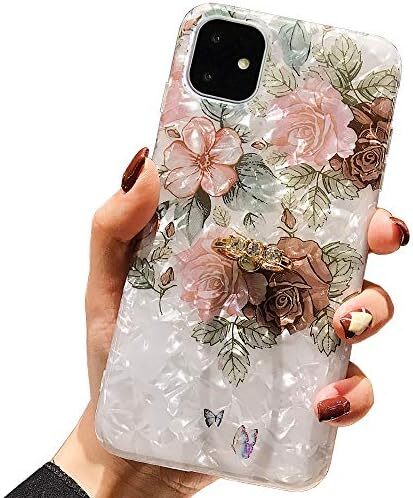 Compatible for iPhone 11 Case Floral Case Cute Clear Flower Case for Women Girl