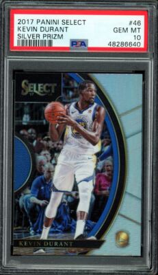 2018-19 Panini Select Silver Prizm #46 Kevin Durant PSA 10 Golden