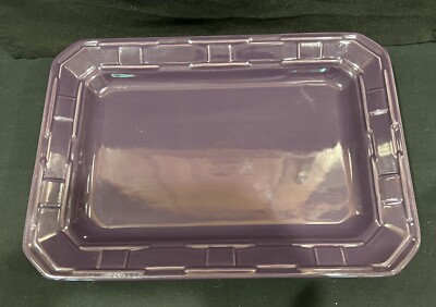 Longaberger Rectangular Pottery Serving Tray Eggplant (Purple) New  display picture 1