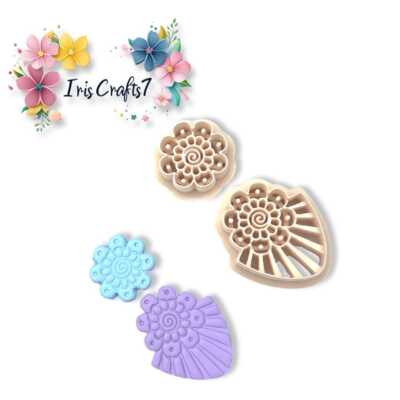 Boho Mandala für Polymer Clay Cutter | 3D gedrucktes Tonwerkzeug | IrisCrafts7 UK