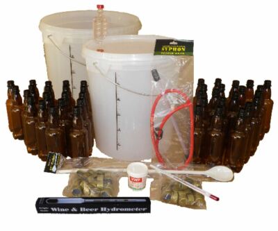 Bierherstellung Ausrüstung - Komplettes Starter Kit für 33L/7 Gal Homebrew Ale Cider Lager