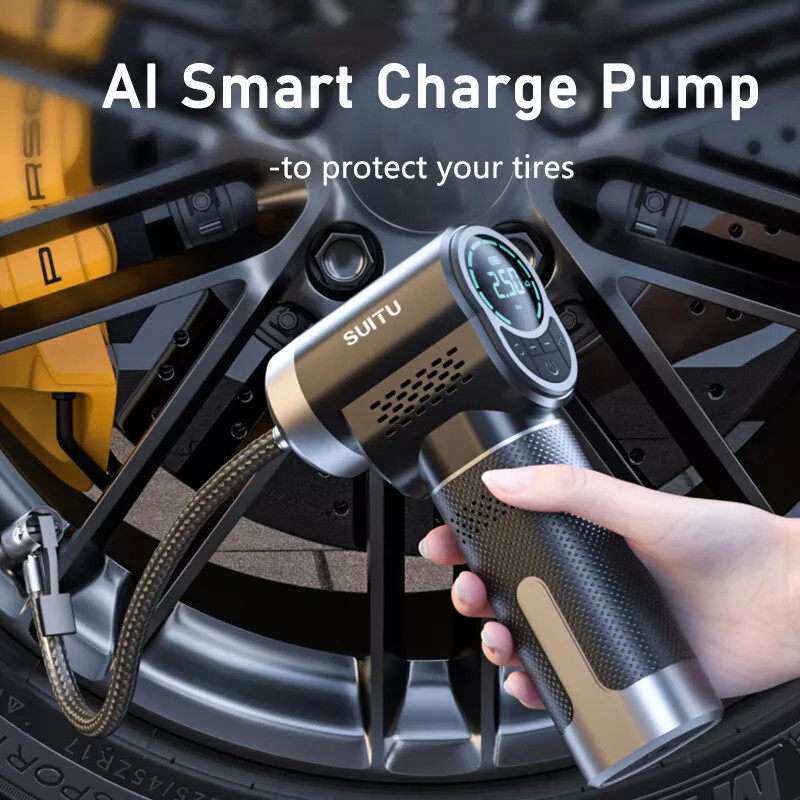 Car Bike Tire Inflator Pump Portable Battery Rechargeable Air Compressor Digital