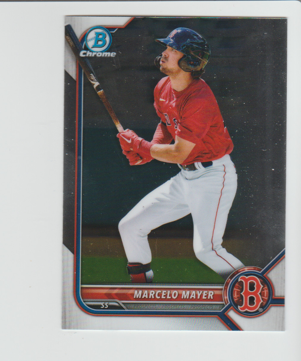 2022 Bowman Chrome #BCP-126 Marcelo Mayer RC, Boston Red Sox
