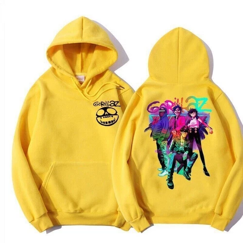 Neu Gorillaz 2D gedruckter Hoodie Lässiges langärmeliges Hoodie-Sweatshirt - Bild 8 von 11