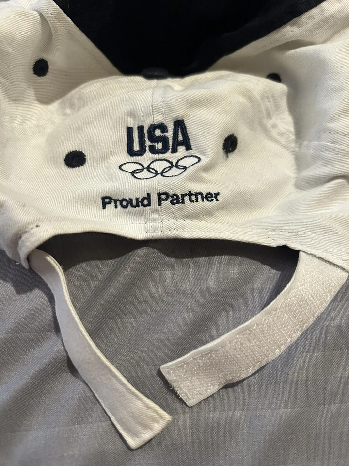 Sombrero ajustable BMW USA Olympic Proud Partner azul marino y blanco Foto 4 de 4