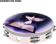 Panderos De Danza Cristianos Panderetas Cristiana Instrumento Musicales Adul 10"