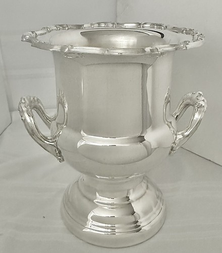 Cubo de hielo vintage Leonard cubo de champán plato de plata florero trofeo vintage - Imagen 3 de 10