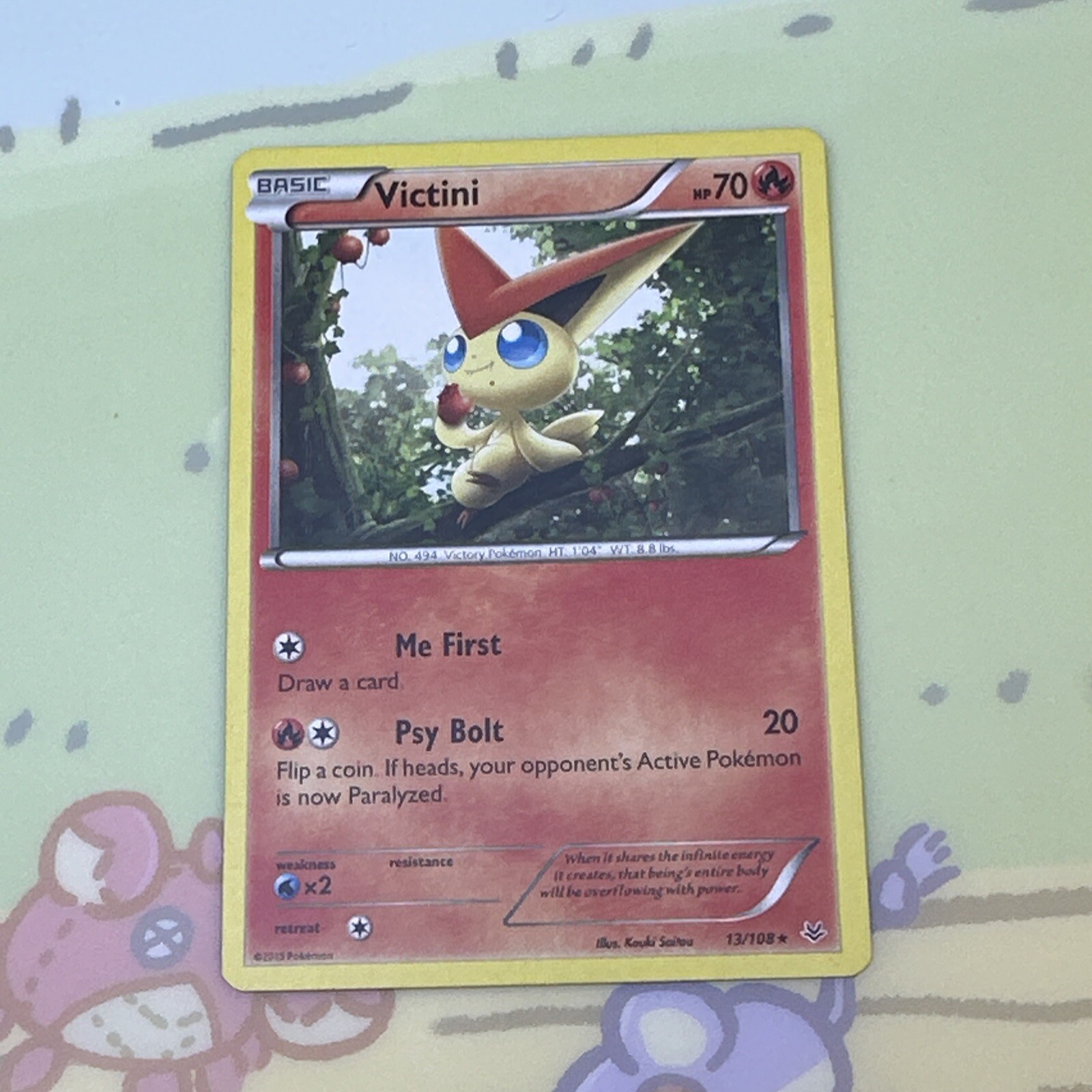 Victini 13/108 Roaring Skies Regular Rare Pokémon TCG LP