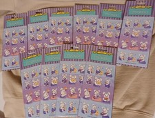 Lot Of 10 Packs 2 Sheets Each 1997 Gibson Easter Stickers, Eggs  Bunny
