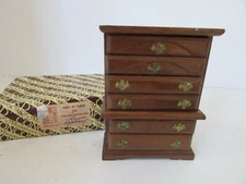 CONCORD 4696 DOLLHOUSE FURNITURE  WOODEN TALL CHEST OF DRAWERS L165C