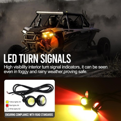 Pre-wired ATV UTV Turn Signal Kit Street Legal Kit for Polaris Can-Am Golf Cart - Picture 4 of 12